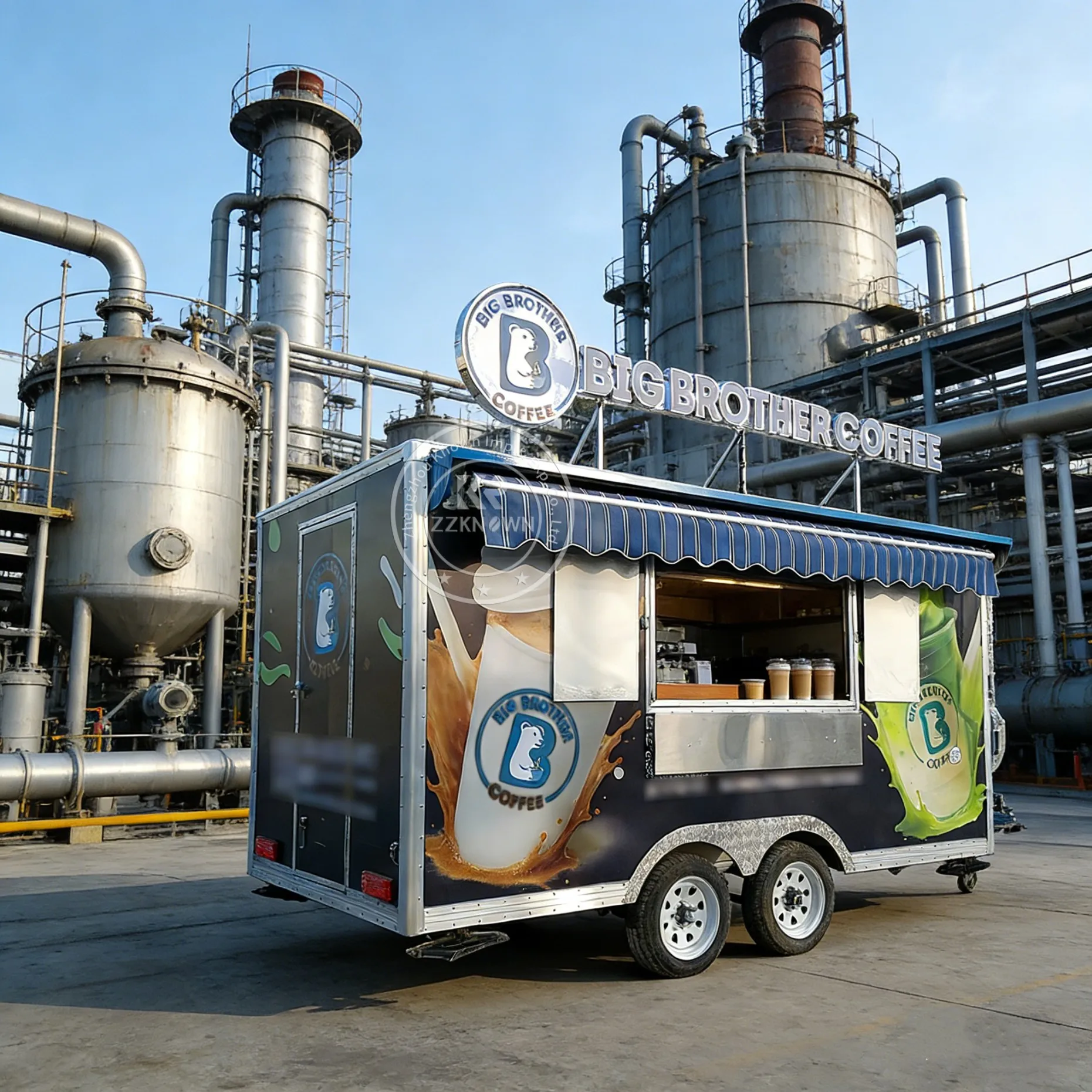 Custom Coffee Bakery Street Food Truck for Sale Ice Cream BBQ Food Catering Trailer Cheap Food Truck with Full Kitchen