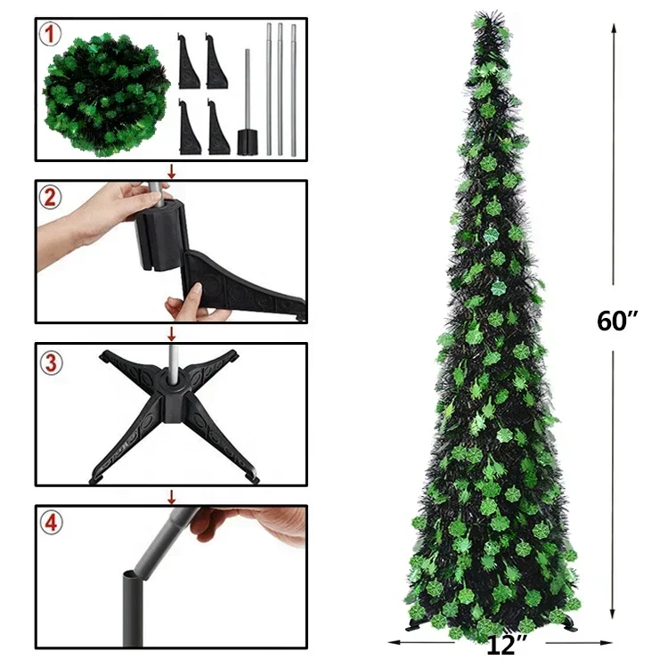 new product ideas 2023 decorative halloween tree hanging with plastic stand for home