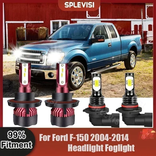 Faro LED de repuesto blanco de 6000K, luz alta y baja + antiniebla para Ford F150 2004 2005 2006 2007 2008 2009 2010 2011 2012 2013 2014