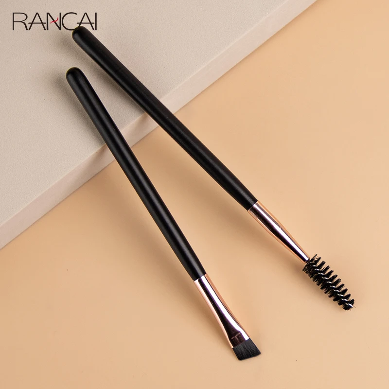 2 szt. Kątowa szczotka do brwi kredki do rzęs grzebień do brwi przyrząd kosmetyczny profesjonalne pędzle do makijażu do mieszania brwi