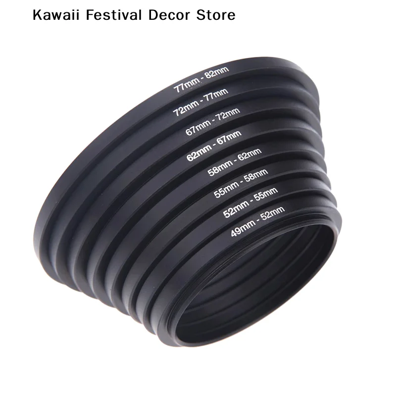 【K】Camera Lens Filter Adapter Ring 37mm 49mm 52mm 55mm 58mm 62mm 67mm 72mm 77mm 82mm Step Up Ring for UV CPL ND DSLR Camera Lens