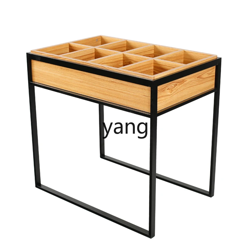 

YJQ high-end steel and wood shelves, supermarket convenience snack store display shelves promotion