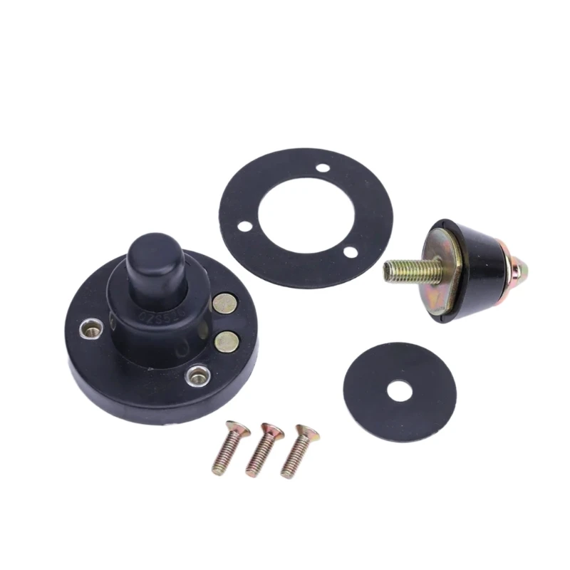 526 Round Lock Assembly, Metal Loader Positioning Replacement Set with Mounting Plates and Threaded Fasteners for Equipment H9EE