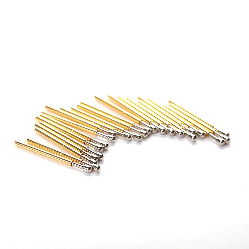 100PCS P75 Series Spring Test Probe Pogo Pin Dia 1.02mm Nickel Plated Head Needle Head Dia 1.5mm P75-B1/A3/D3/E3/F/H3/LM3/T3 PCB