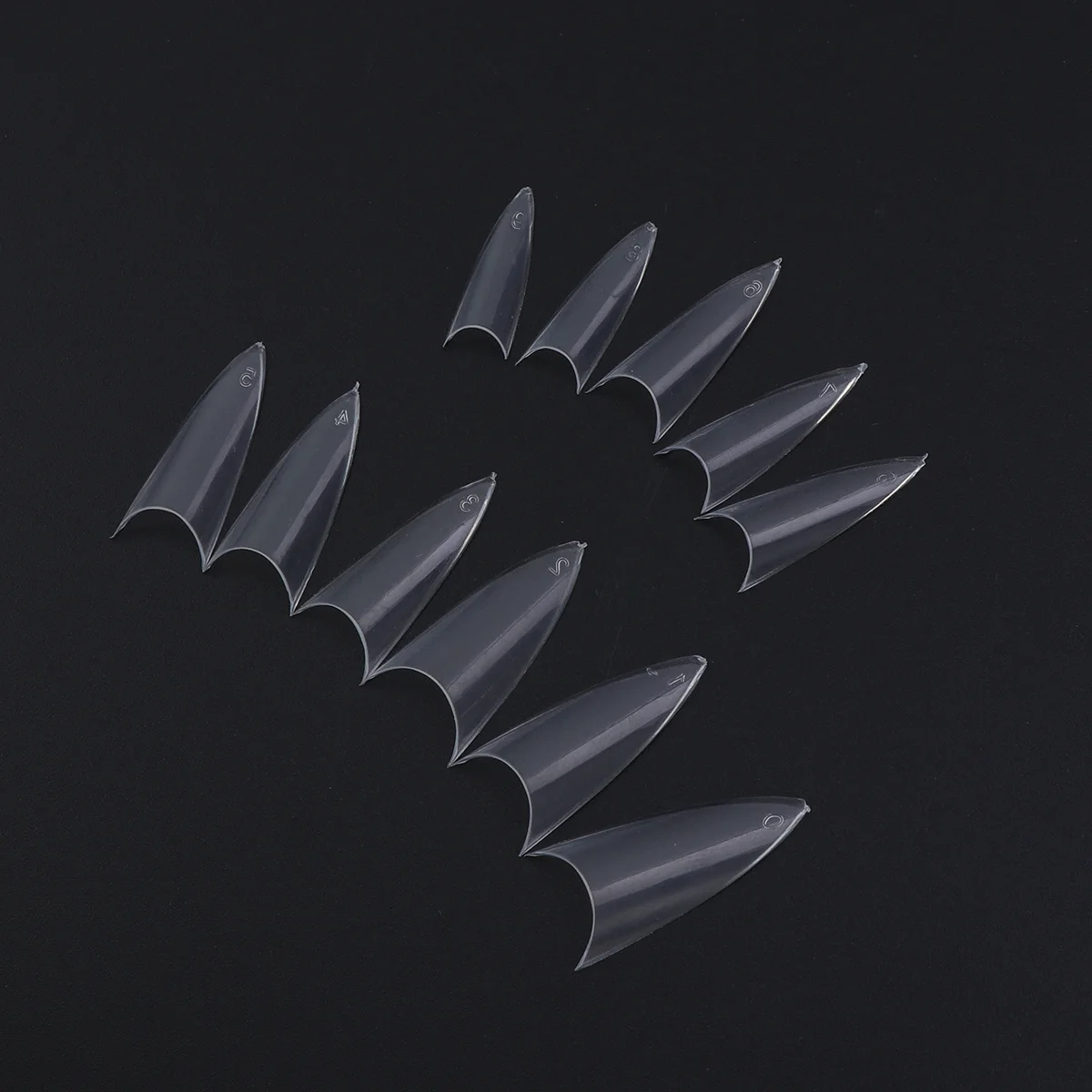 

500pcs Full Cover Cuspate False Nails Transparent Tips For Nail Art Salon Diy Acrylic Gel Fiberglass Durable Non-Toxic