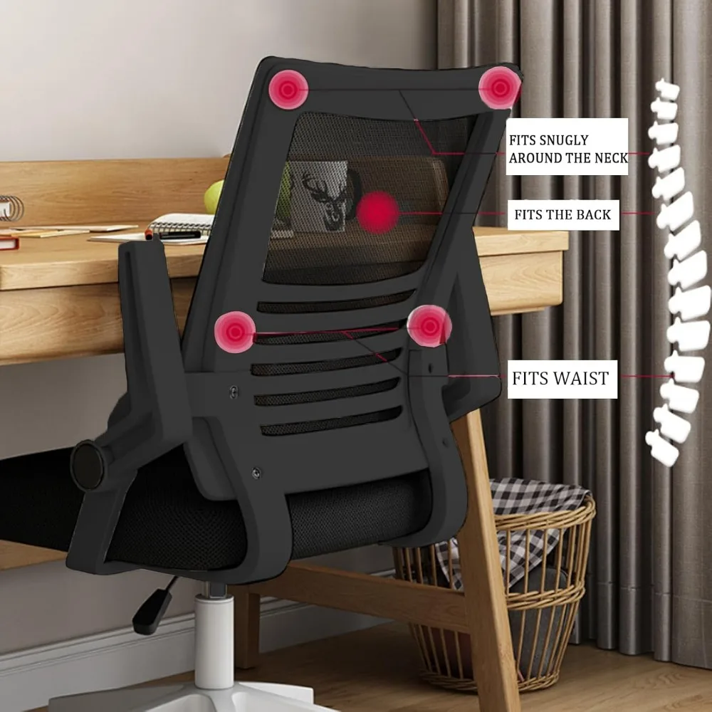 Computer Chair Home Office Chair Ergonomic Desk Chair Mesh Computer  With Folding Lumbar Support Armrest Gamer Gaming image 2
