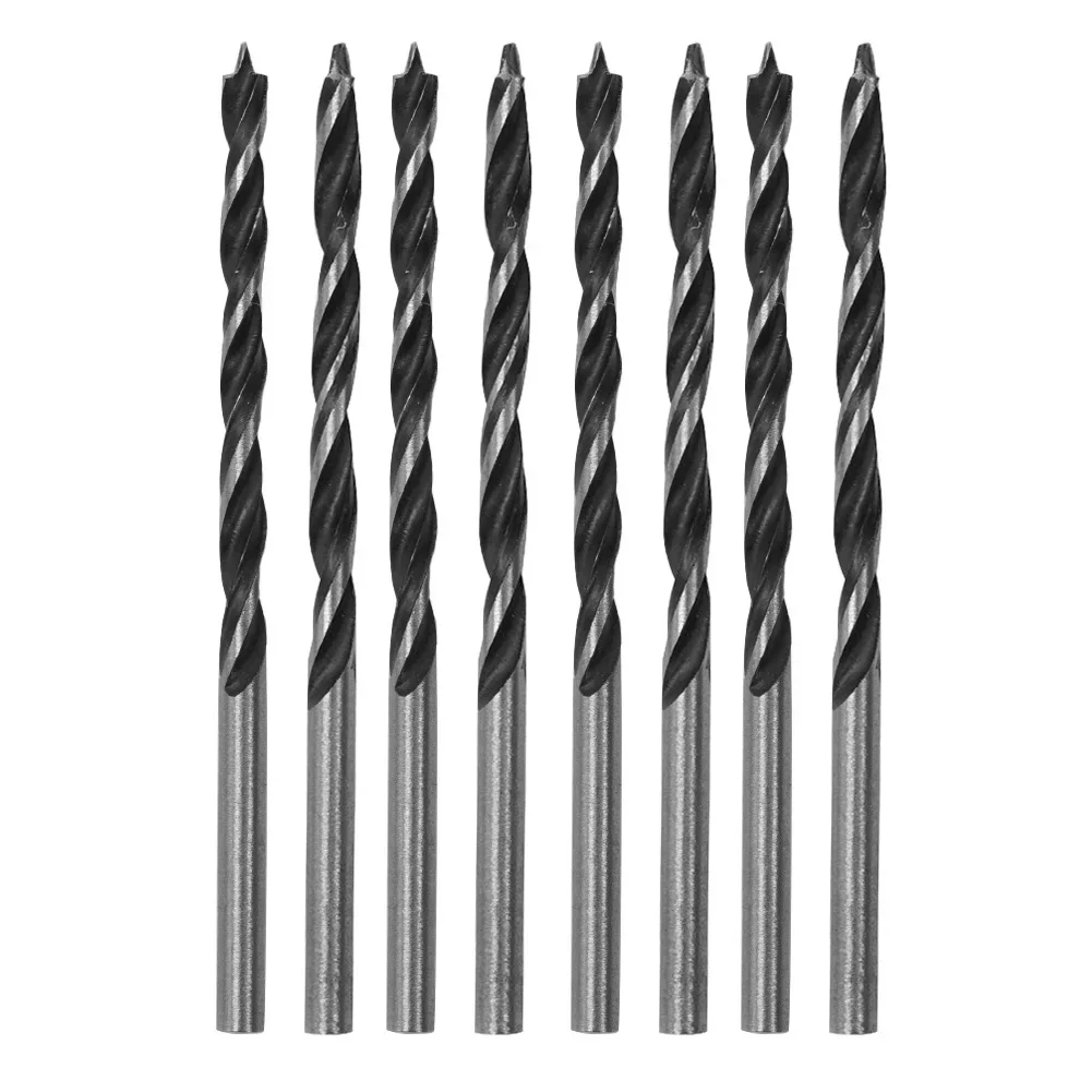 

8 Pcs Drill Bits 3mm Head 58mm Length Spiral Drill Bit HCS For Wood Artificial Wood Drilling Carpentry Power Drill Tools