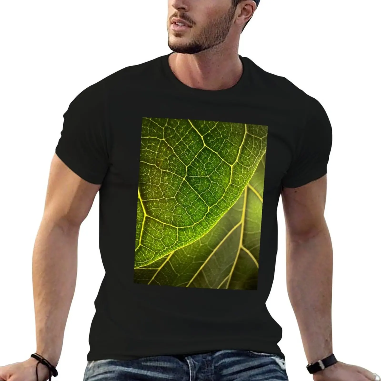Leaf Illumination T-Shirt heavyweights cheap stuff t shirt for men