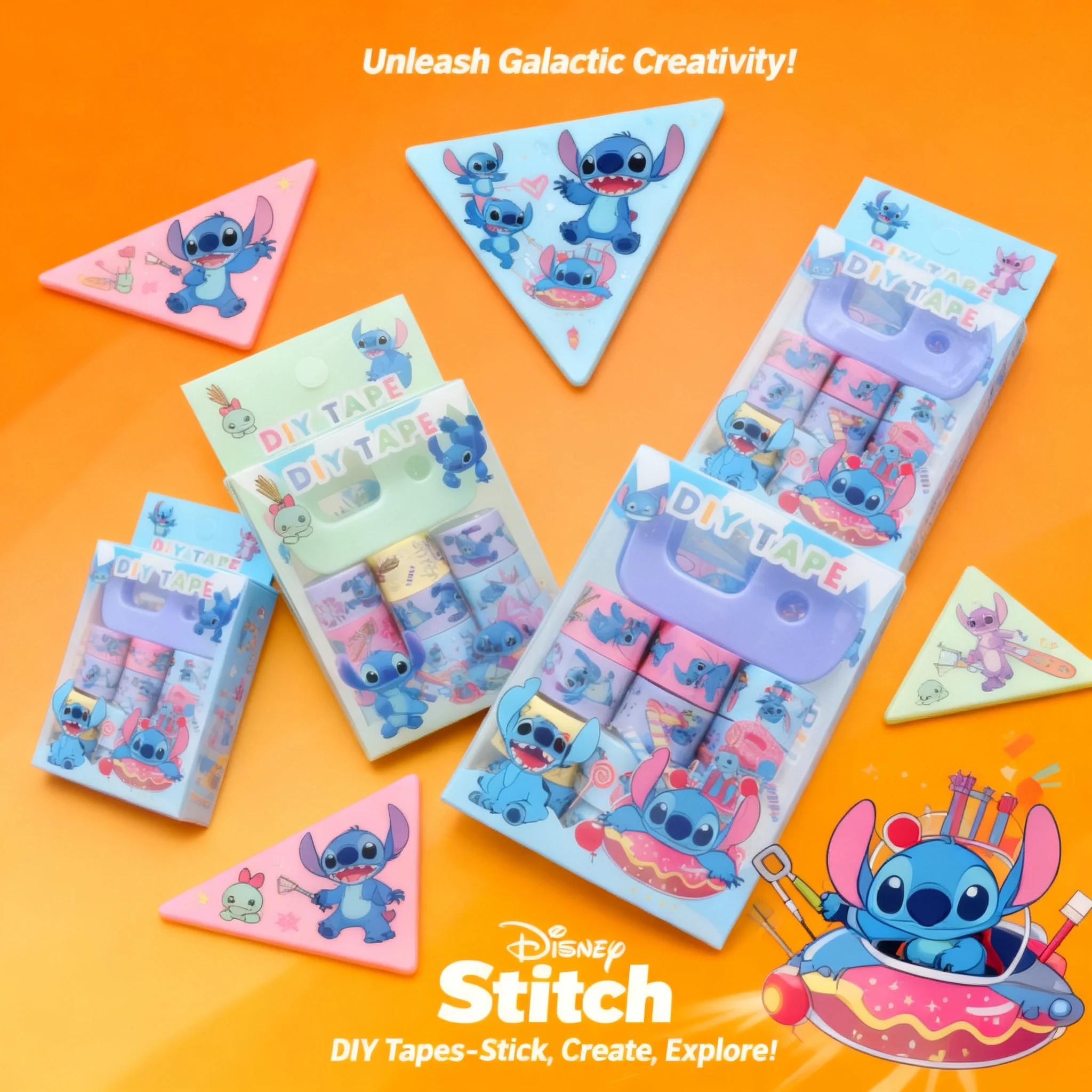 

12Pcs Stitch Anime Figure Sticker DIY Adhesive Washi Masking Tape Stationery Children School Kid Toy Gift Cosplay Tape