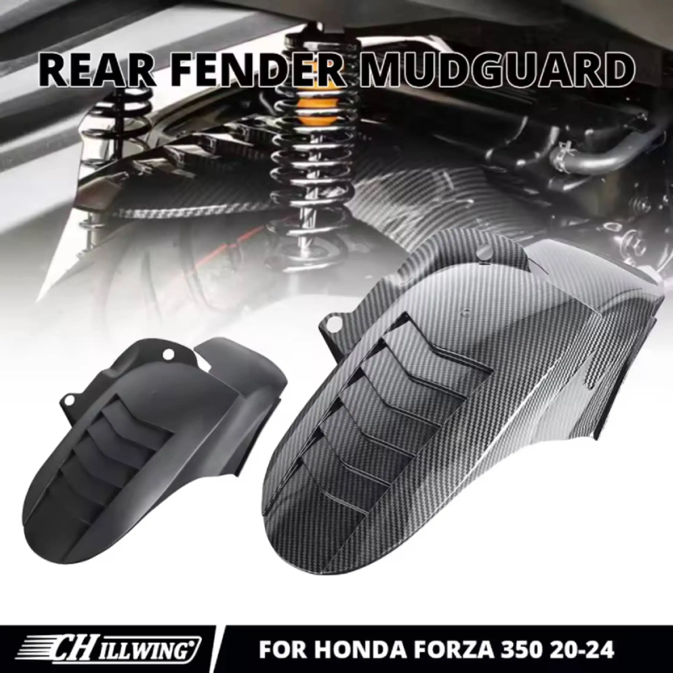 

For Honda Forza 350 2020-2023 Rear Fender Motorcycle Mudguard Mud Flap Splash Guard Tire Hugger Protector
