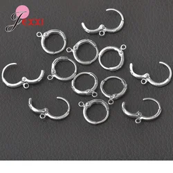 Lote de 20 unidades de pendientes de plata de ley 925, aros con parte trasera de palanca, suministros de bricolaje, joyería hecha a mano