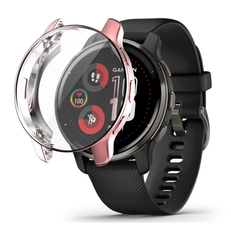 TPU miękki ekran futerał ochronny Shell Film dla Garmin Vivoactive 4/4S Venu 2/2S 40mm 45mm zderzak Vivoactive4 Venu2 Plus okładka
