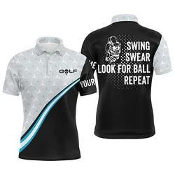 Casual Golf Graphic Polo Shirt Summer Fashion Short Sleeve Custom Name Team Name 3D Printed Polo Tees Loose Sports T Shirts Tops