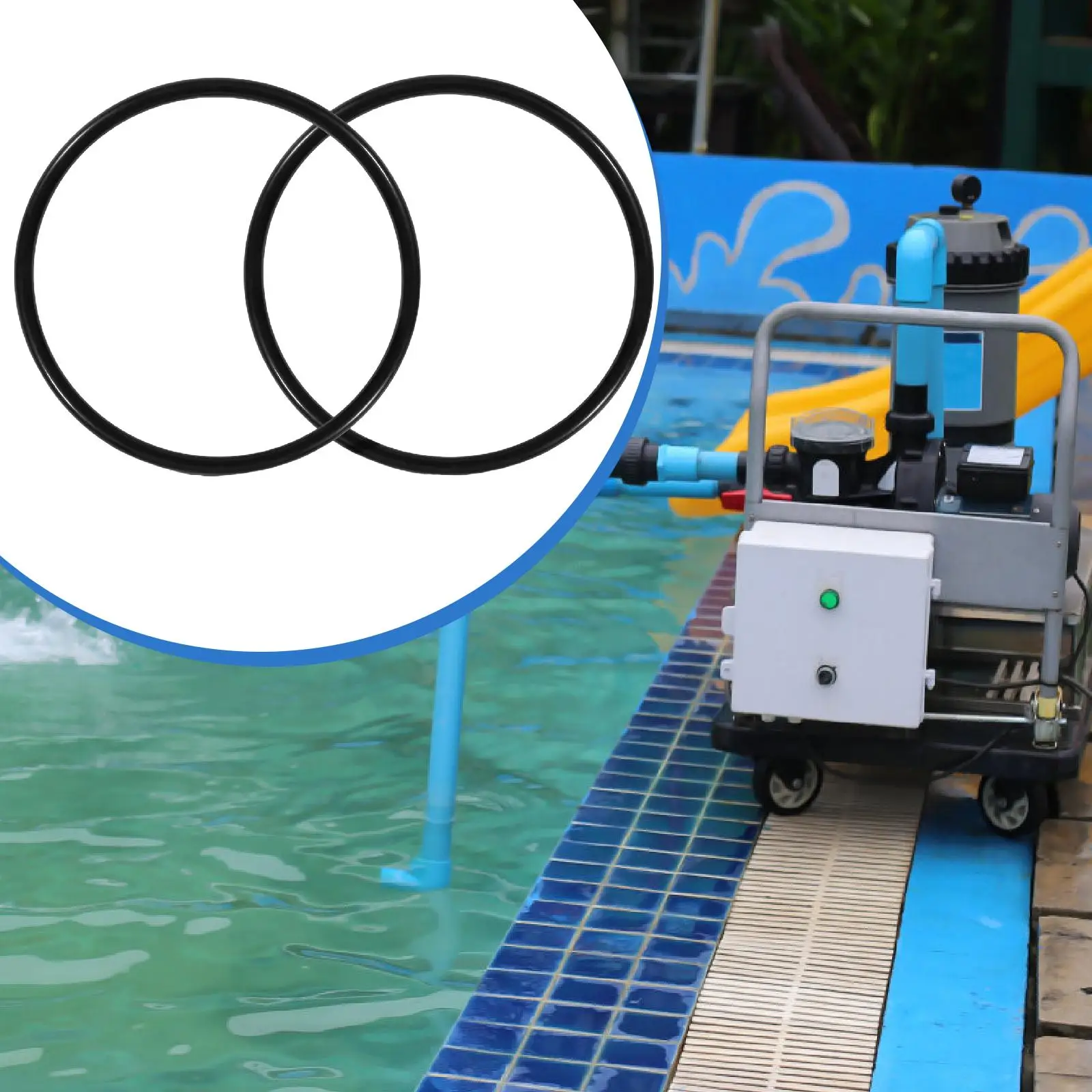 Above Ground Pool Collar O Ring Replacement R0586300 R0502300 R0502500 Rubber Seal Ring 9.4cm Easy Install Swimming Pool Spare