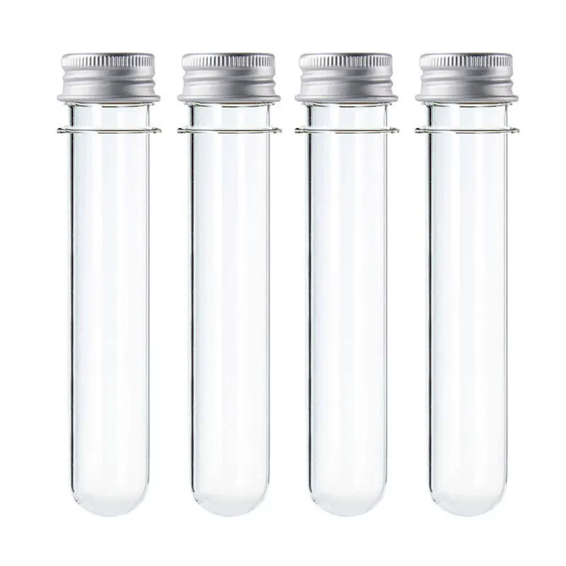 

6Pcs 40ML Plastic Clear Test Tube With Cover Multi-Purpose Storage Bottle for USB Cable Party Favors Candy Sundries Organizer