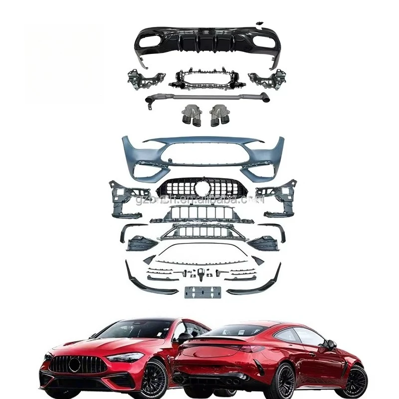 

CLE C236 W236 Body Kit for Benz CLE Class Upgrade to CLE53 AMGS Front Bumper Grille Diffuser Tips