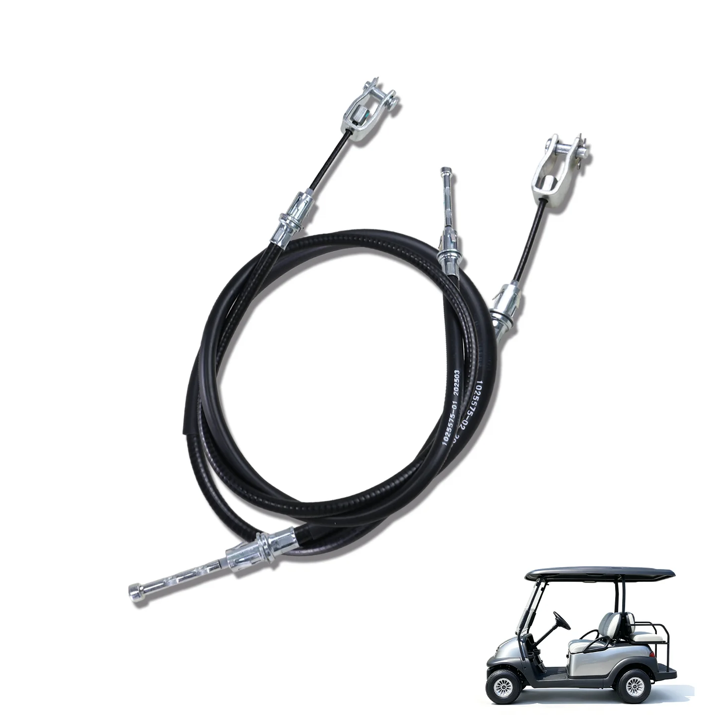 Club Car Precedent Tempo 2004-Up 2018-Up Golf Cart Brake Cable Kit Stainless Steel Core OEM 102557501 102557502