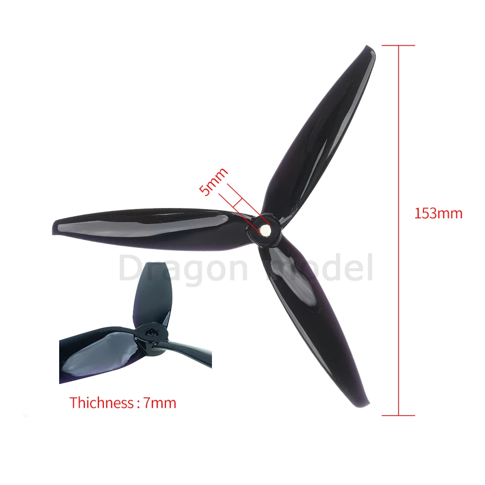 2Pairs Gemfan Flash 7040 Propeller 7inch 3-Blade 7X4X3 CW CCW Props For FPV RC Drone Racing Freestyle Long Range Quadcopter