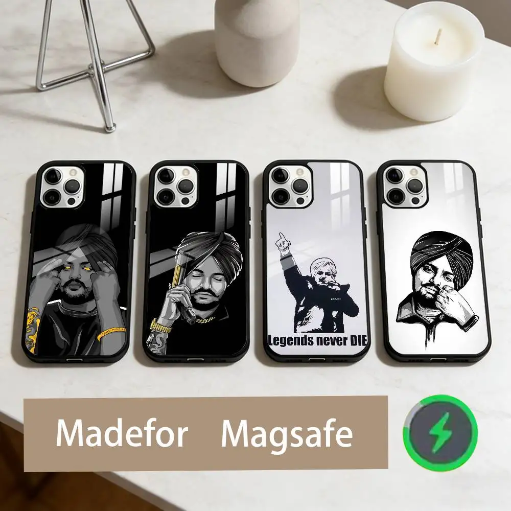 

Чехол для телефона S-Sidhu M-Mooses W-Wala для iPhone17,16,15,14,13,12,11 Plus, Pro Max, магнитный для беспроводной зарядки Magsafe