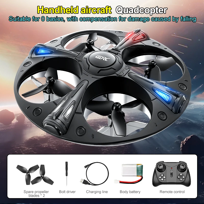 4DRC Nowy V43 Mini UFO RC Drone z oświetleniem LED Quadcopter Anti-collision Induction Dron RC Zabawki dla chłopców i dzieci