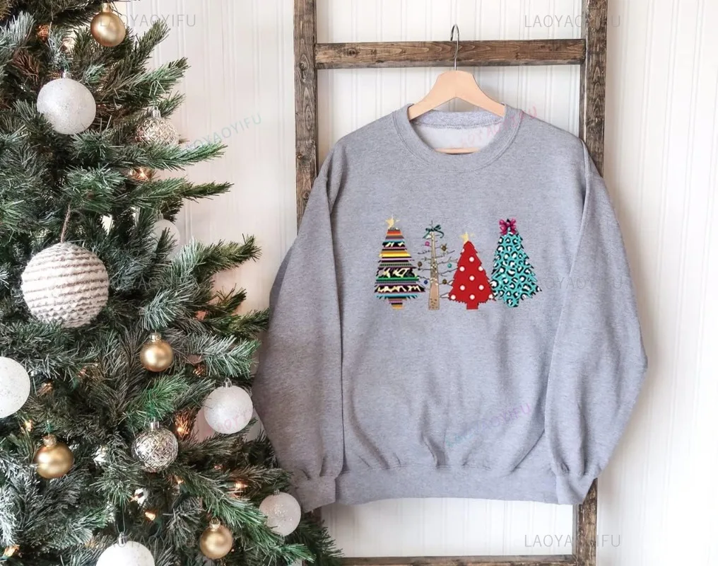 Hoodies Women Christmas Sweaters Holiday Graphic Shirts Thermal Shirt Santa Claus Hoodie Xmas Party Tops Pullover Sport Shirt