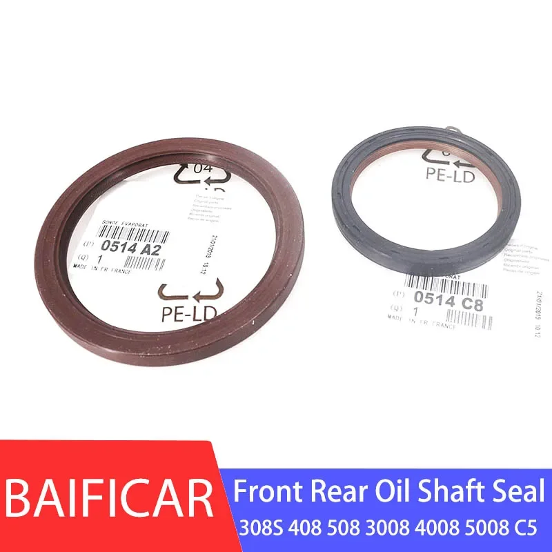 Baificar Brand New Genuine Crankshaft Front Rear Oil Shaft Seal For Peugeot 308S 408 508 3008 4008 5008 1.6T Citroen Berlingo C5