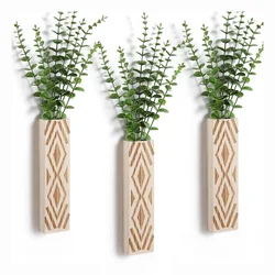 Bohemian Style Vase Wall Vase Dry Flower Vase Decoration Simulated Plant Wooden Vase Home Decoration