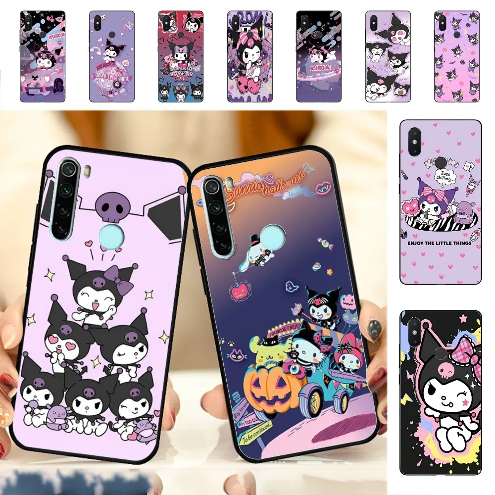 Cartoon K-kuromi Phone Case For Redmi Note 4 X 5 A 6 7 8 T 9 9S 10 11 11S 11Epro Poco M3 Pro