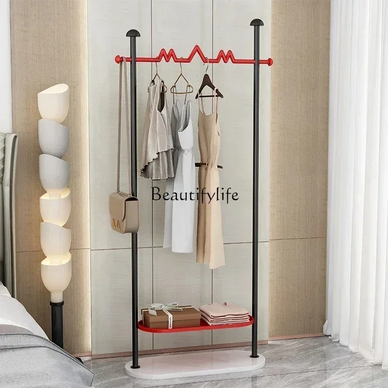 New style Floor-to-ceiling hanger French retro double-layer coat rack Cream style creative home ss 8617