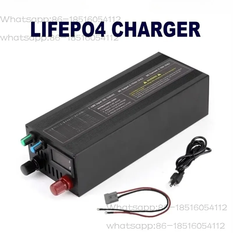 12V lithium battery charger 14.6V60A battery adapter 85A adjustable voltage current Anderson clip