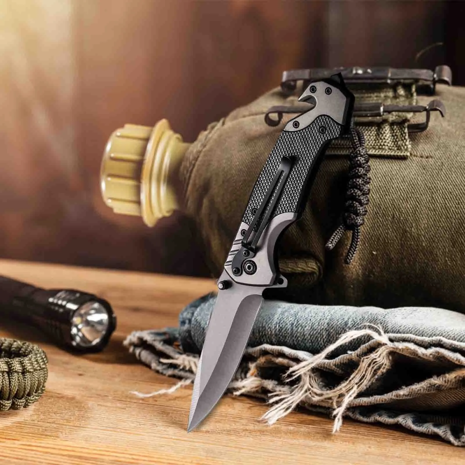 Camping Knife, Multi-function Knife, Knife for Outdoors, Survival, Camping, Fishing, Hunting, Hiking，Christmas Gift for men