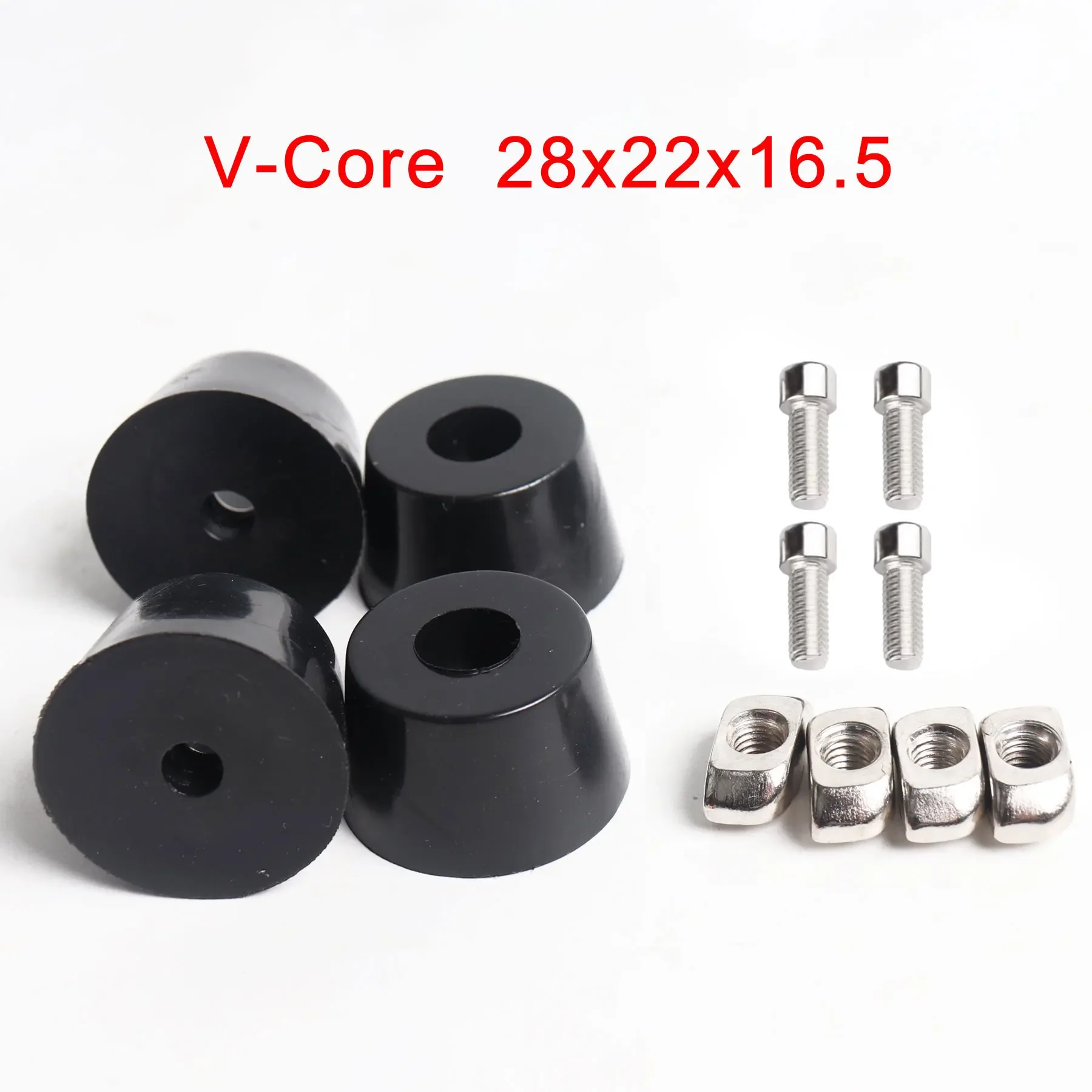 Blurolls V Core 3.1 3d Printer Feet 28*22*16.5mm Rubber Feet with Screw T Nut for V-Core 3.1 VCore 5mm Hole