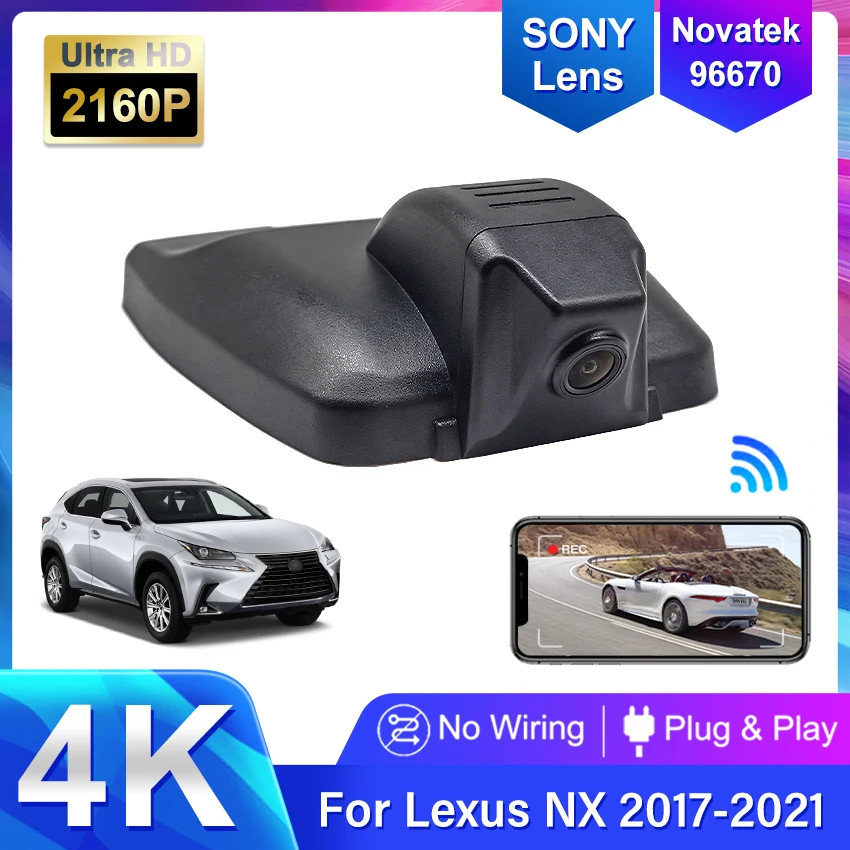 Hidden Plug and play Car DVR Camera Dash Cam By APP Control For Lexus NX 300H 300 200T 200 NX300H NX300 NX200T NX200 2017-2021