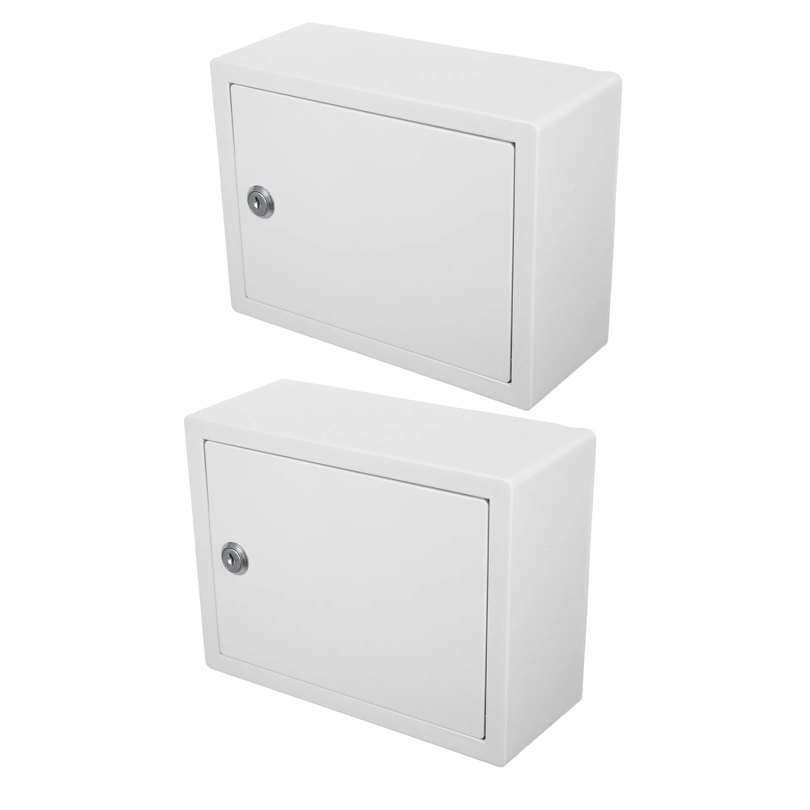 

2pcs Wall Mounted Milk Box Outdoor Waterproof Plastic Locking Mailbox Key Tilt Anti-Splash Design Secure Storage For Porch