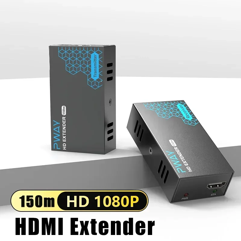 500ft HDMI Extender. Works Over Single Cat5e/6. One To Multiple Monitors Via Gigabit Switch. Full HD 1080P@60Hz