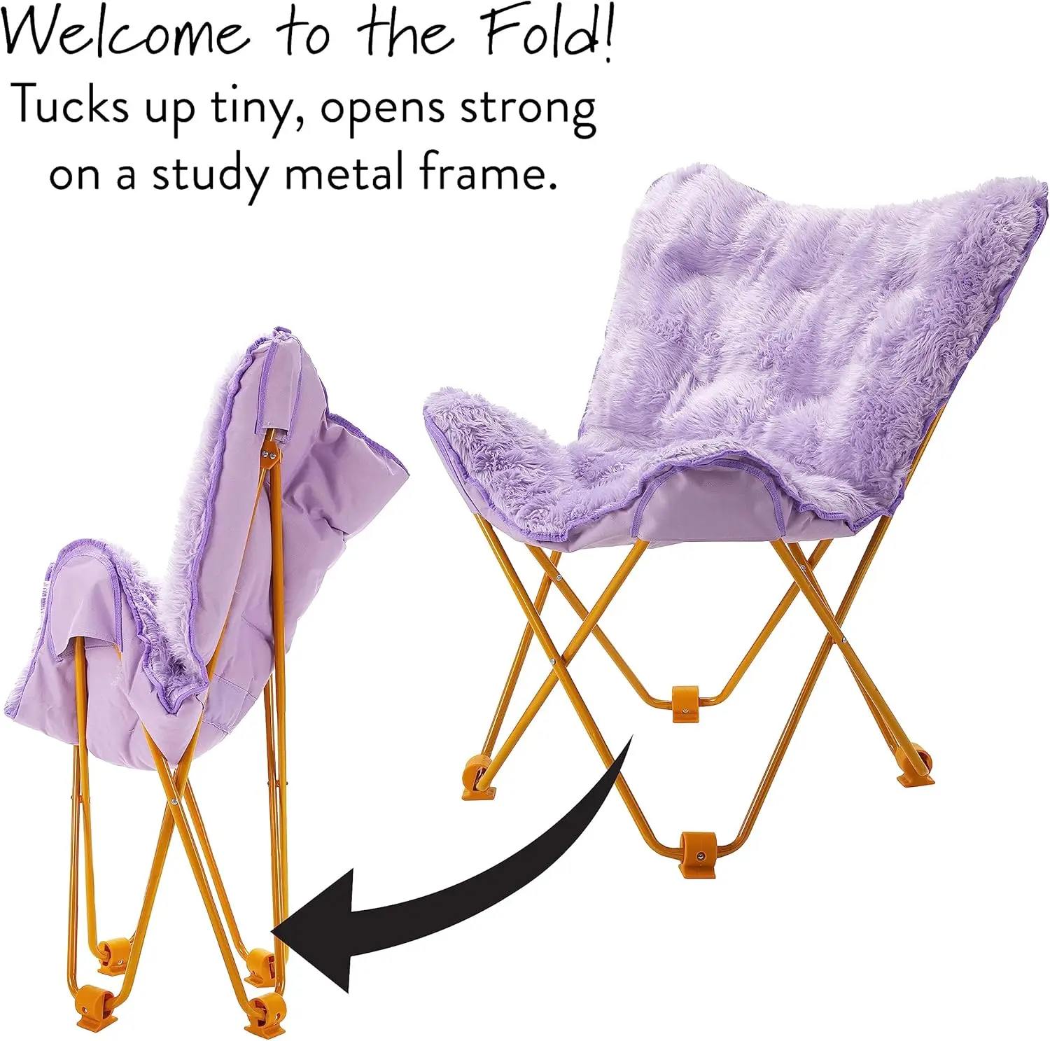 Sedia a farfalla mongola, lavanda