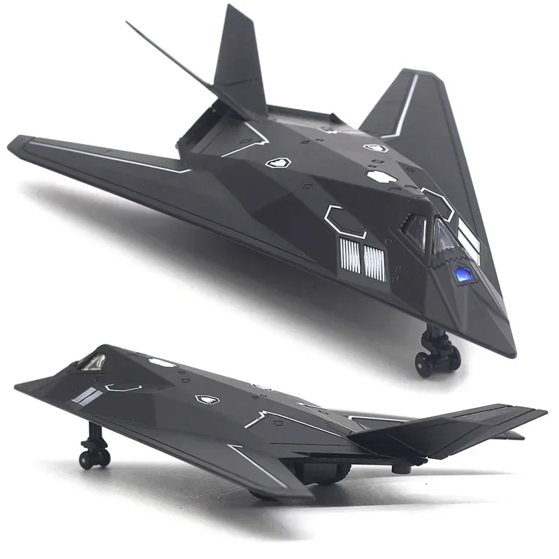 American Nighthawk F-117A modello di aereo da combattimento stealth lega di simulazione regali giocattolo per bambini