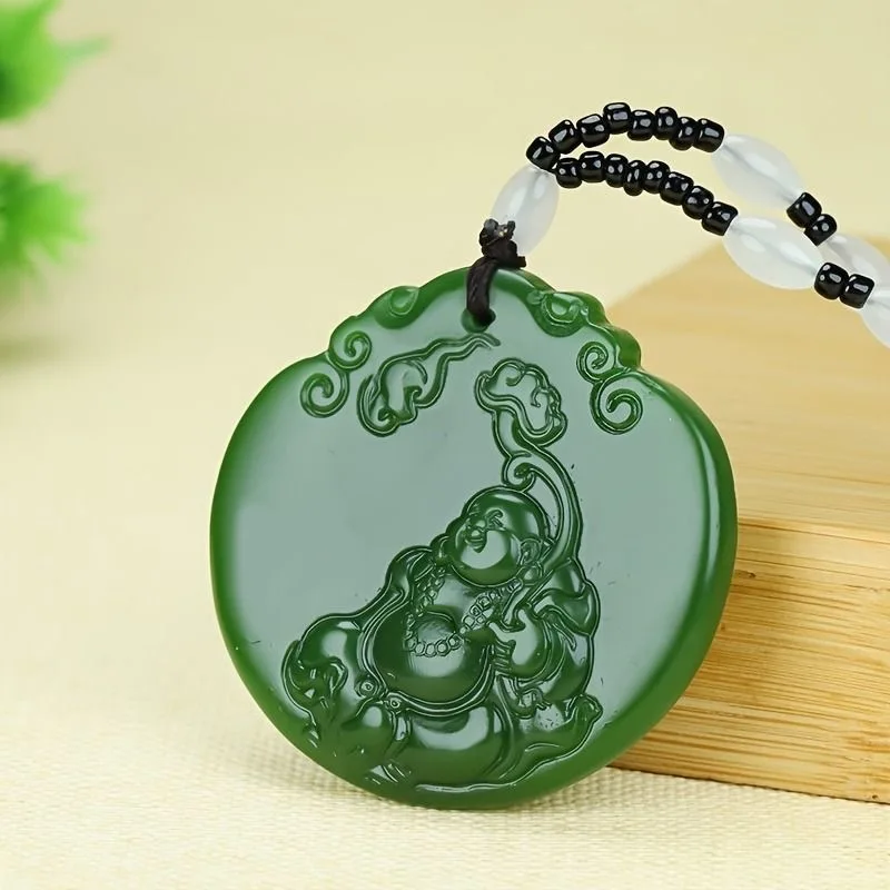 

Натуральный нефритовый кулон с изображением Будды из яшмы, тонкая резьба, мужские и женские модели, подарок для друзей.