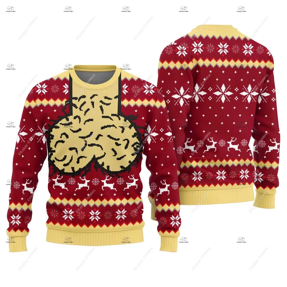 เสื้อไหมพรมลายกราฟฟิตี้สไตล์เรโทรวินเทจพิมพ์ลาย 3 มิติ สำหรับแมว ลายซานตาคลอสคริสต์มาส แนวฮาราจูกุ แขนยาว สวมใส่สบาย ตลกๆ ไซส์ 43