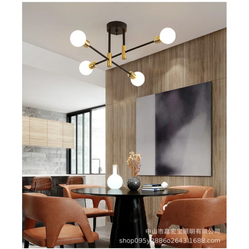 

Ceiling Lamp Nordic Light Luxury Simple Internet Celebrity Magic Bean Lamp Multi-Head Satellite Molecular Living Room Room Main