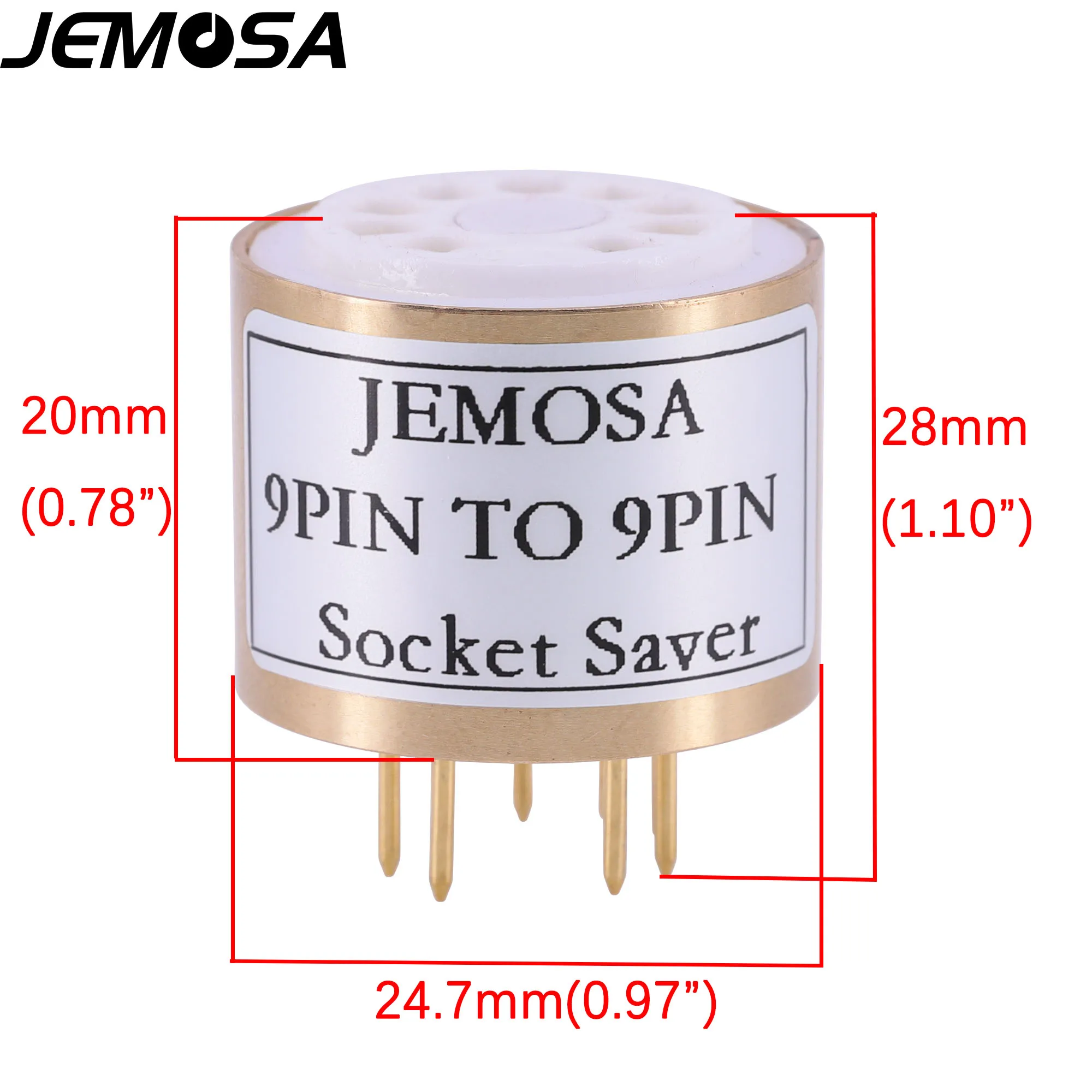 1PC 9Pin Vacuum Tube Saver Test Socket For 6922 E88CC 12AX7 12AU7 ECC82 ECC83 Vintage Tube Amplifier Audio Socket Adapter