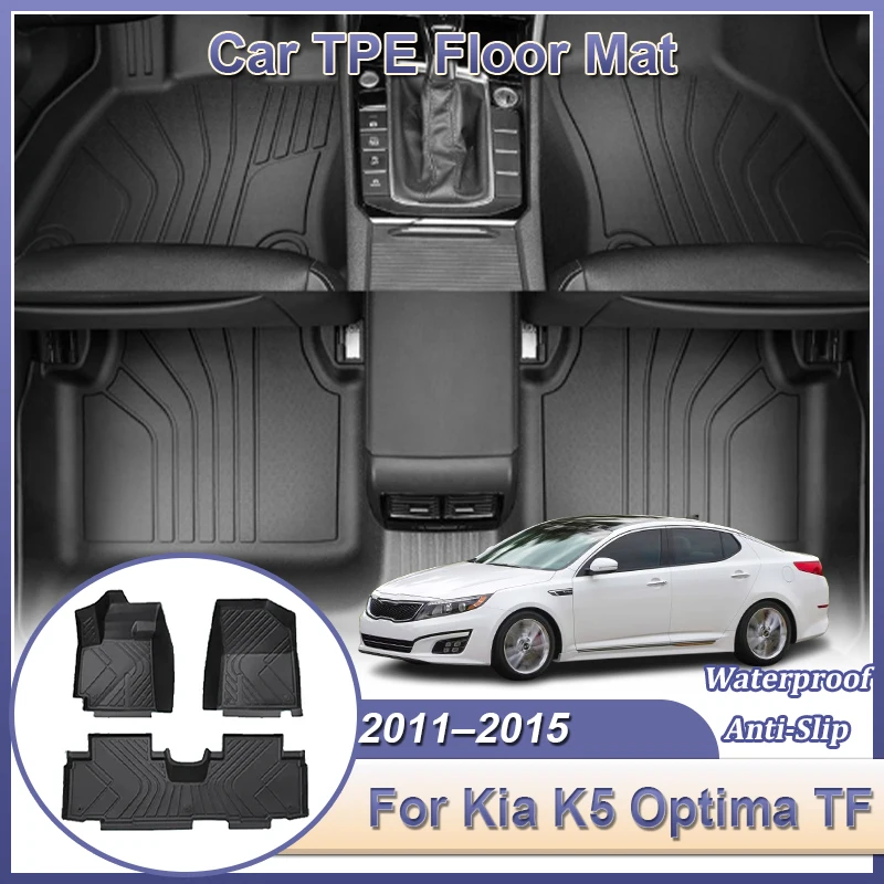 

For Kia K5 Optima TF 2011 2012 2013 2014 2015 LHD TPE Floor Mats Cargo Foot Pad Auto Tray Waterproof Internal Car Accessories