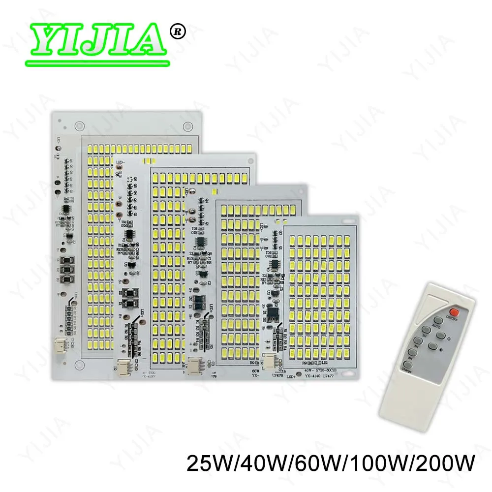 LED Light Board White 20W 40W 60W 100W 200W SMD 5730 Solar Light Source Panel For Outdoor Garden Lamp Remote Control Floodlight