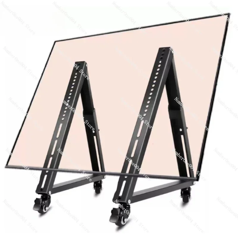 

1 Pair Rolling TV Stand, Mobile TV Stand with Wheels for 32-55 Inch LED, LCD, Flat&Curved TVs, Angle Adjustable TV Cart