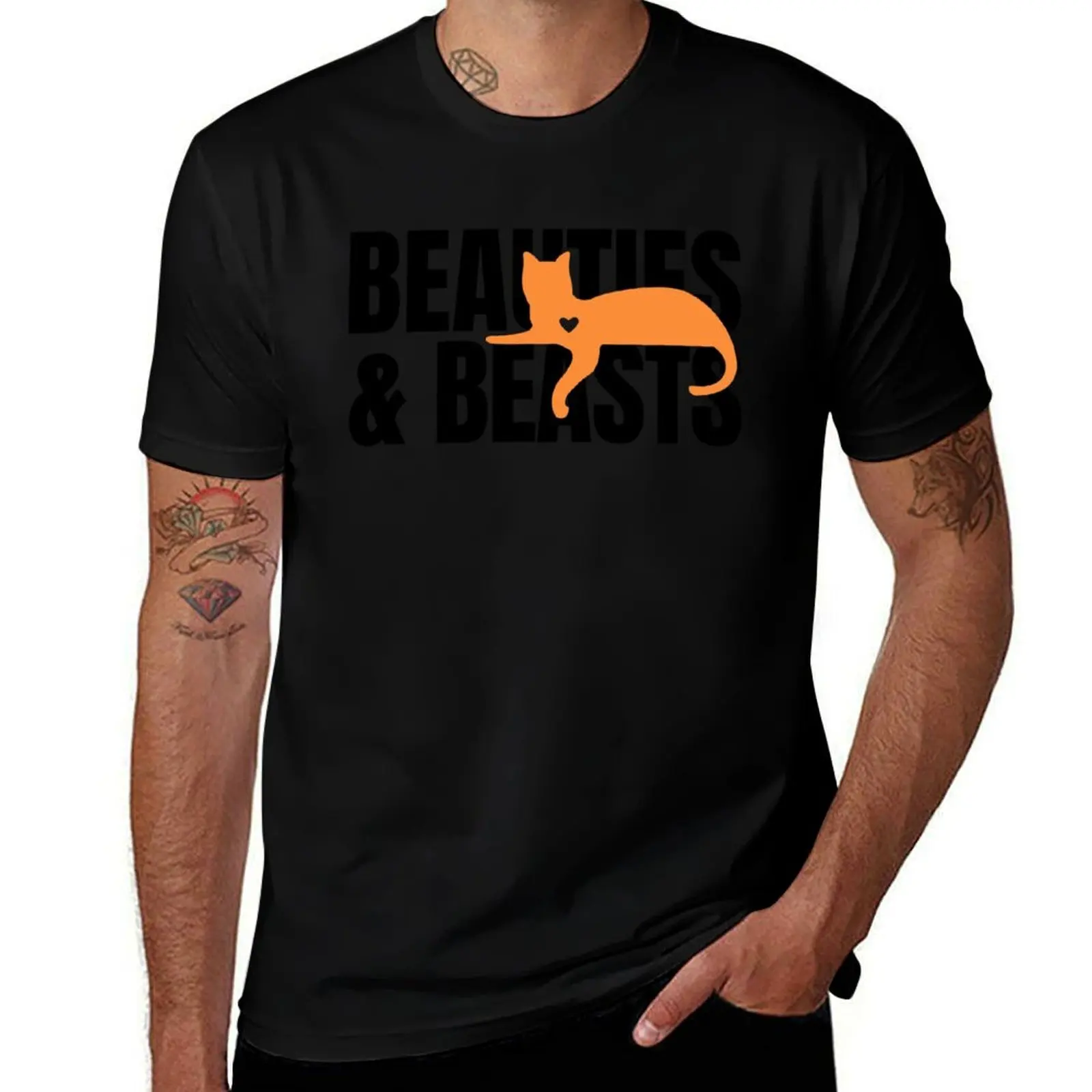 

Beauties Cat T-Shirt Everyday Wear Basic Short Sleeve Top