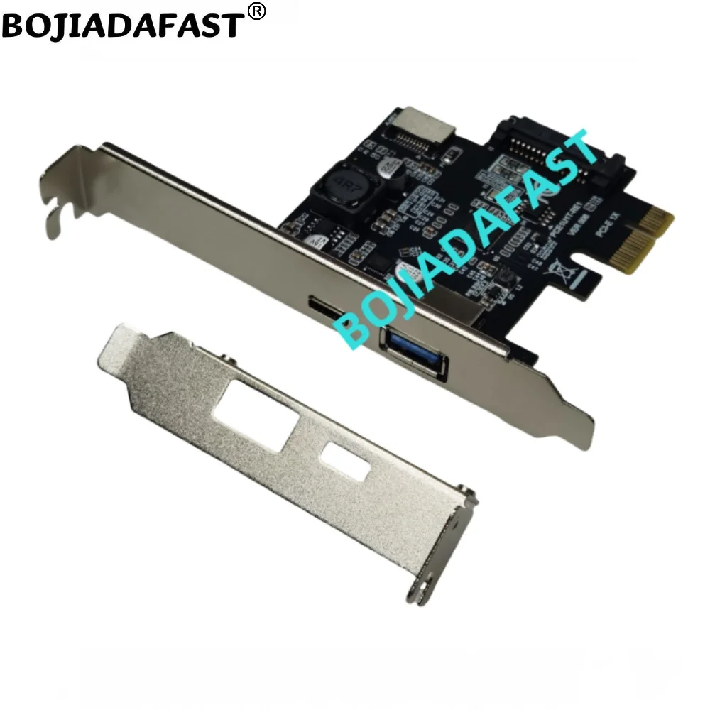 

PCI Express 1X PCI-E X1 к USB 3.0 Type-A + Type-C + Type-E (A-Key) Разъем-адаптер Переходная карта 5 Гбит/с SATA Power