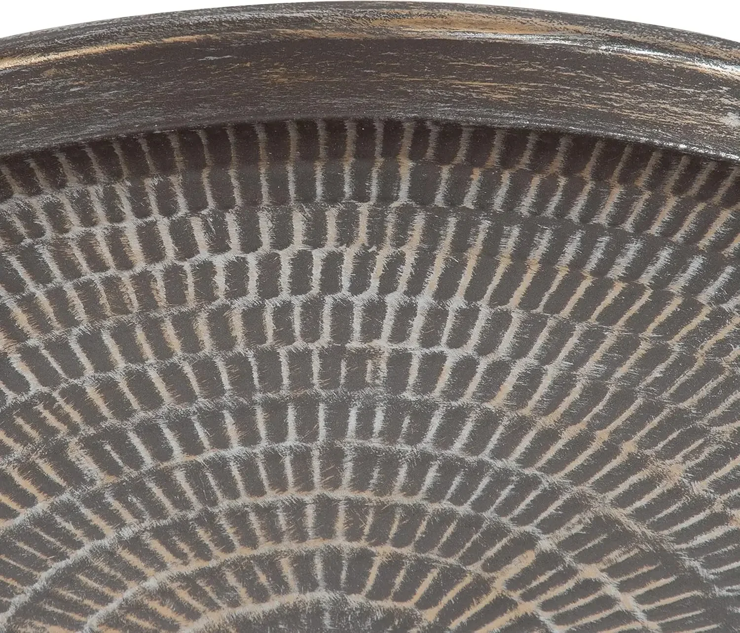 Meja kopi nampan logam yang cantik Kate dan Laurel Mahdavi Boho, disikat perak