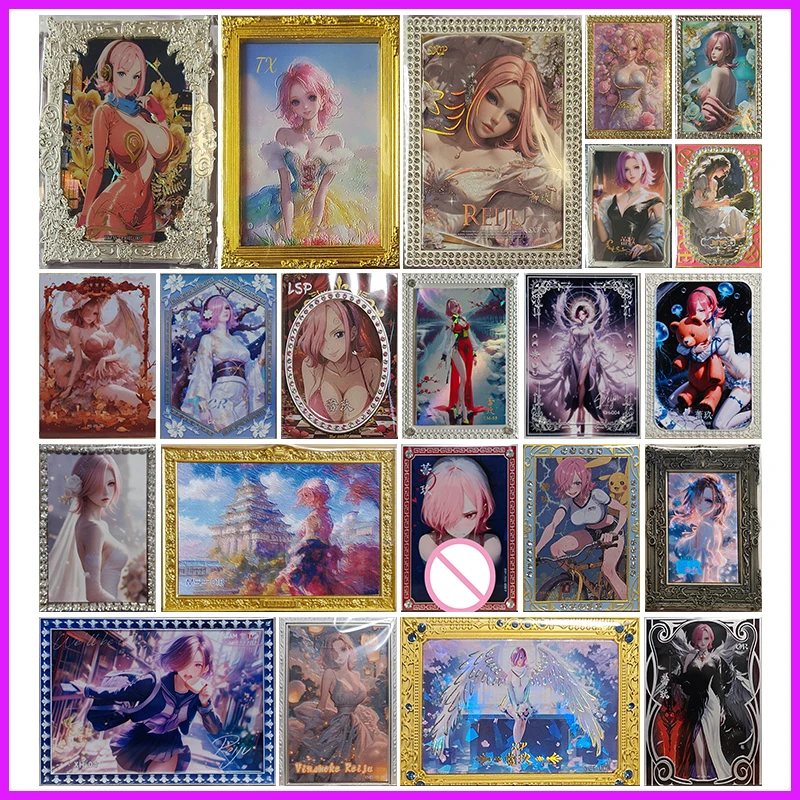 أنيمي قطعة واحدة نادرة LOP TX SXP PR HJ CR LSP LM GH XX MSP YP المعادن Vinsmoke Reiju تحصيل بطاقة لعب للبنين هدية عيد ميلاد