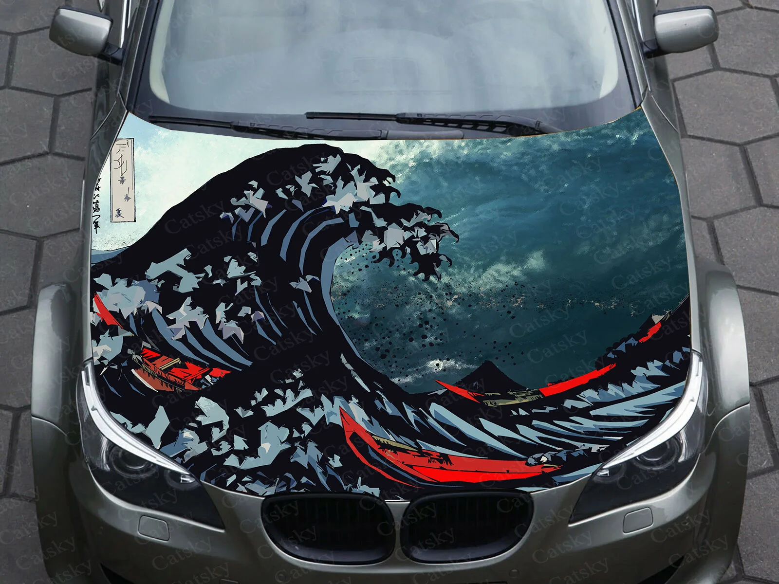 Japan waves Car Decal Graphics Vinyl decal Cover Pattern Packaging Decal custom DIY Art waves Decal Stickers