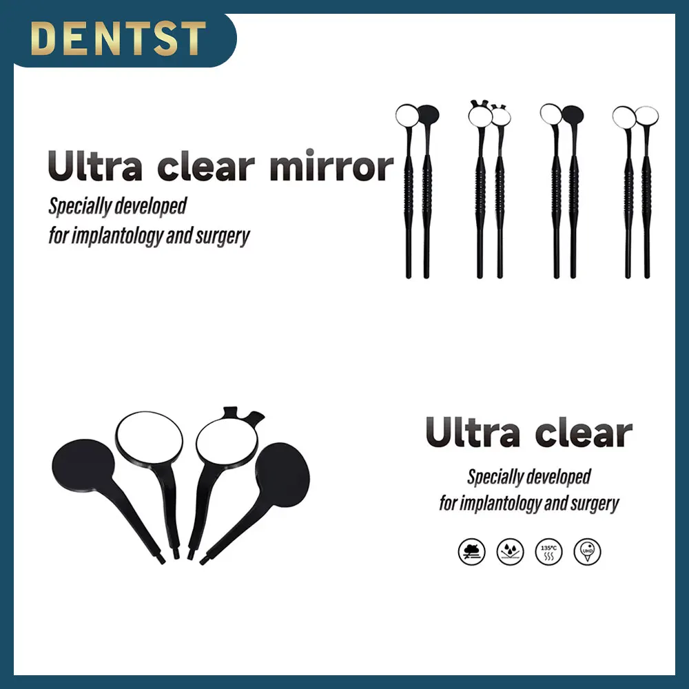 

4PC/BOX Dental Mouth Mirror with Handle Steel Tweezers Elbow Probe Dental Oral Care Mirror Dental Lab Tools